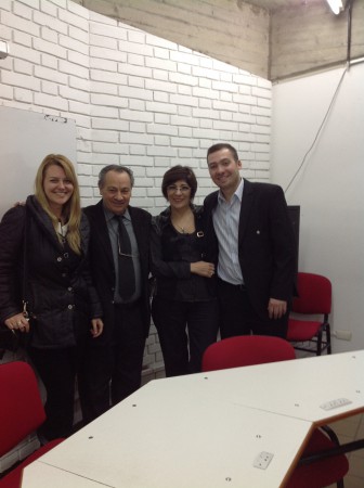 Dra. Marinés Babugia, Dr. Carlos Felici, Dra. Sivia Escobar y Juan Pablo Aldao.